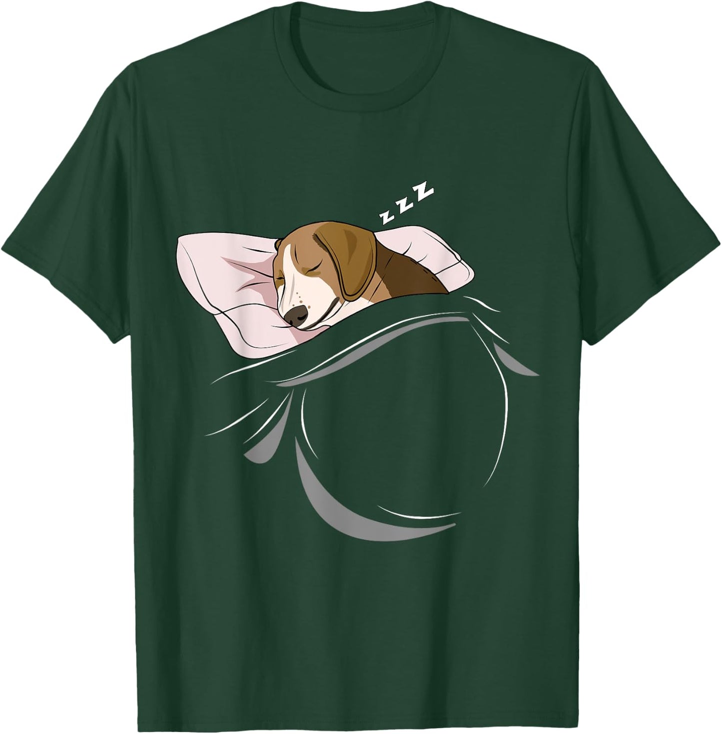Funny Beagle Merch , Men & Kids Beagle Sleeping Dog Pajamas Nap PJs Outfit Gift -Adults Black Short Sleeve Small T-Shirt - T-Shirt | Forest