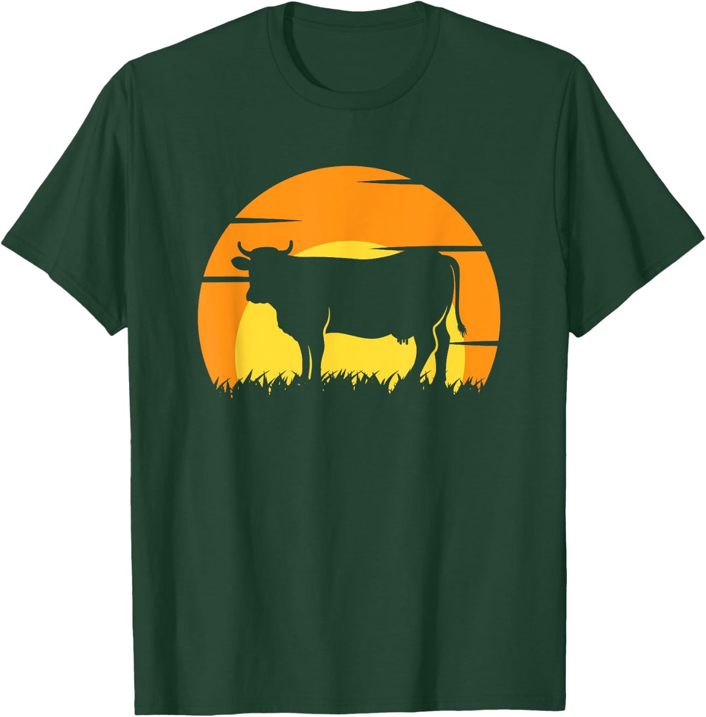 Cow Retro T-Shirt - T-Shirt | Forest