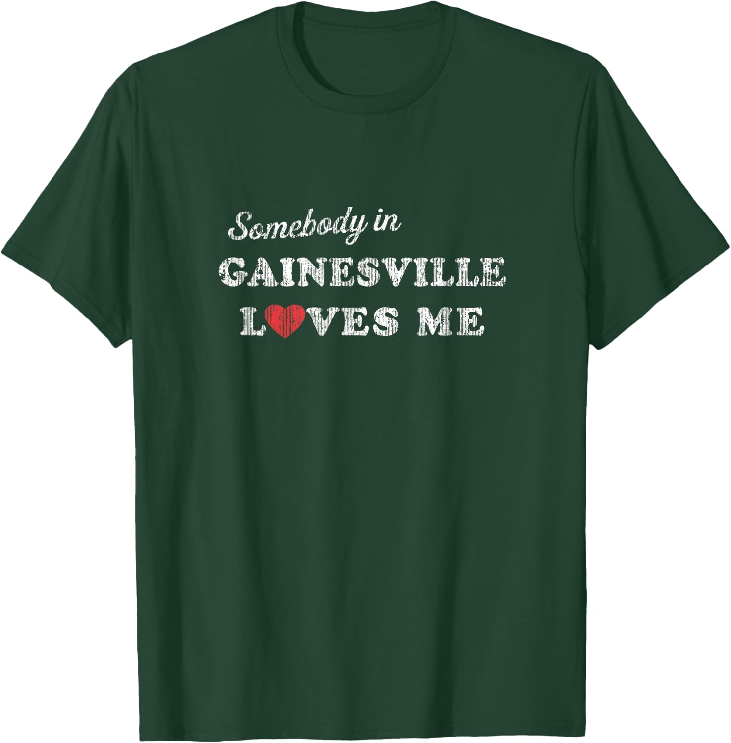 Gainesville Florida FL Retro 70's Gift of Love T-Shirt - T-Shirt | Forest