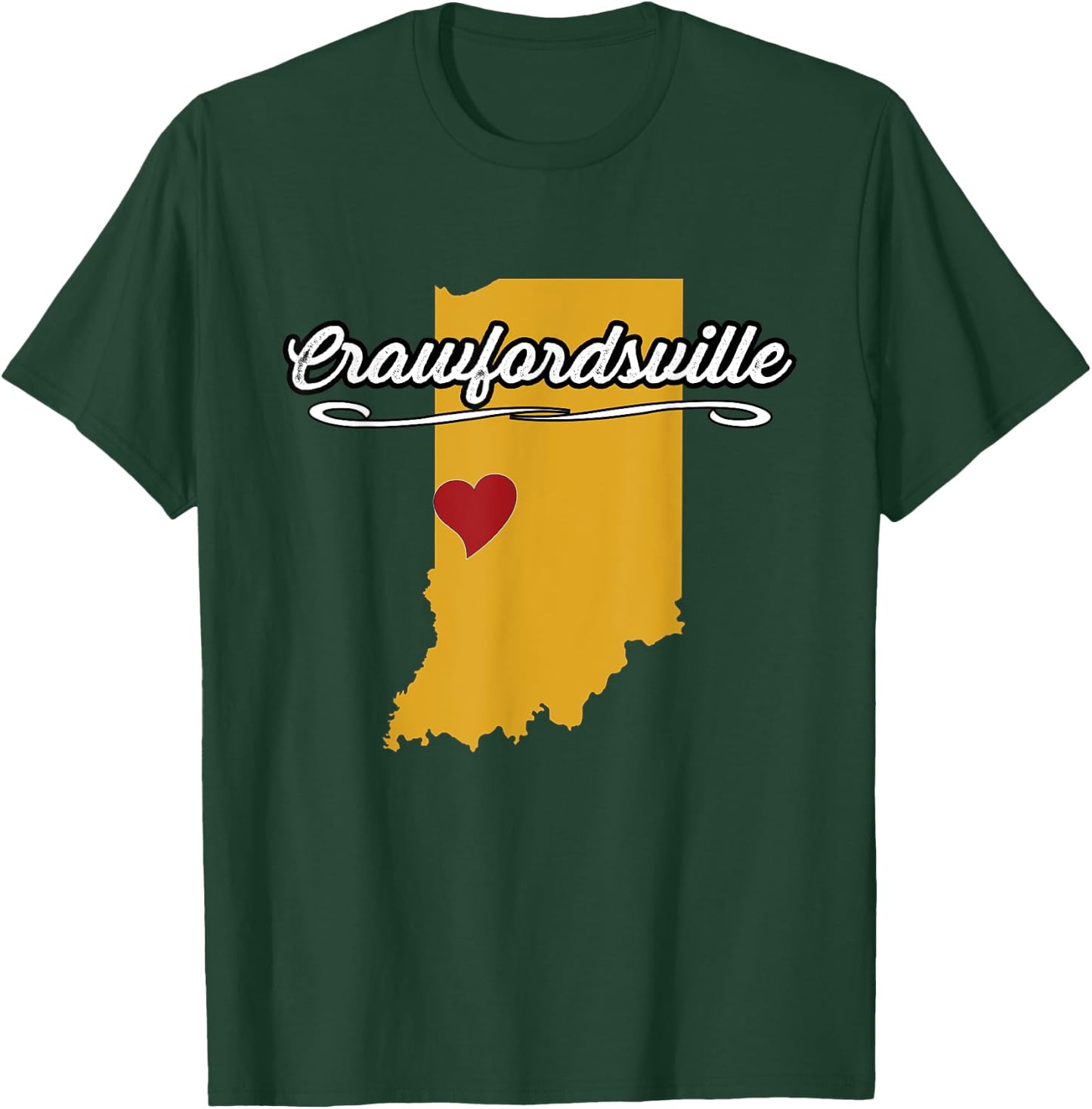 City of Crawfordsville Indiana | Novelty Merch Gift T-Shirt - T-Shirt | Forest