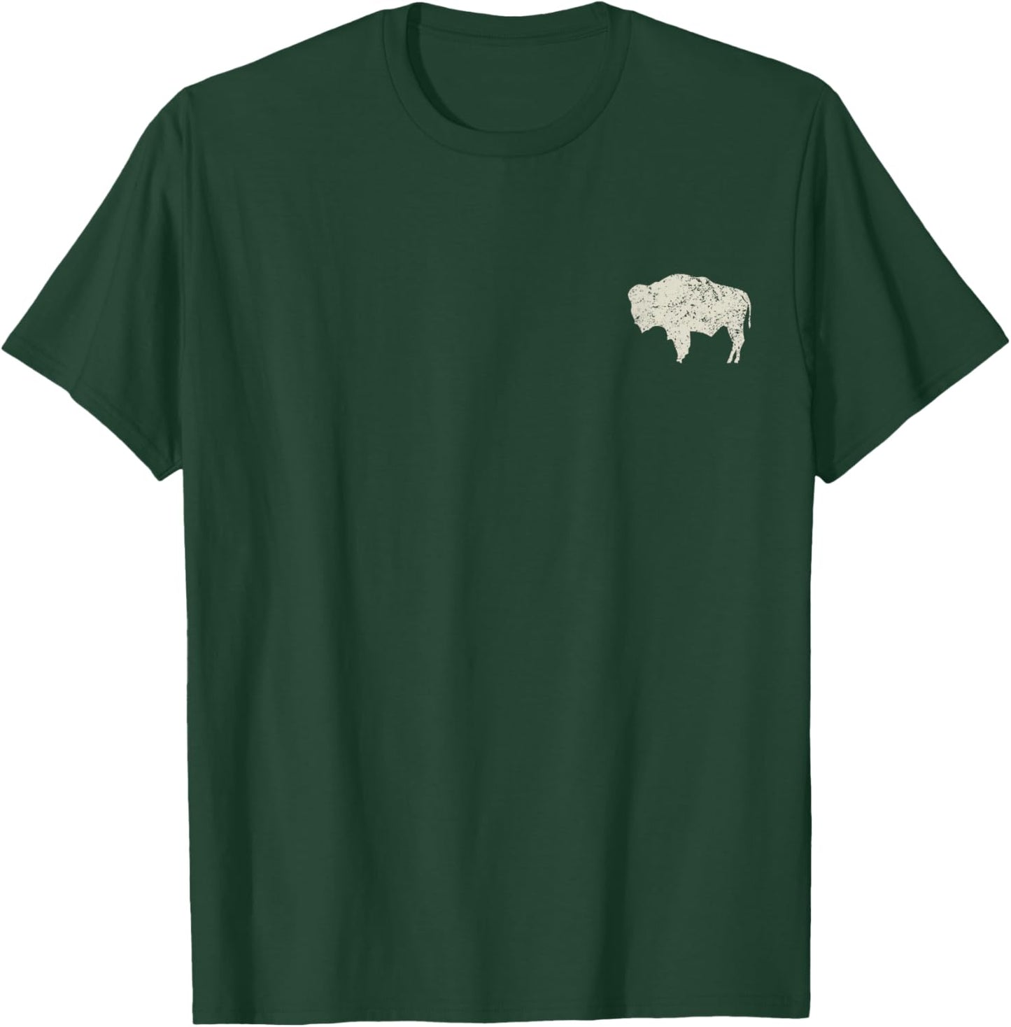 American Vintage Buffalo Men Women Silhouette Love Bison T-Shirt - T-Shirt | Forest