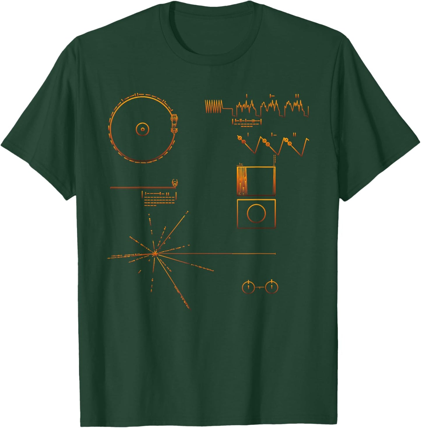 Voyager Golden Record T-Shirt - T-Shirt | Forest
