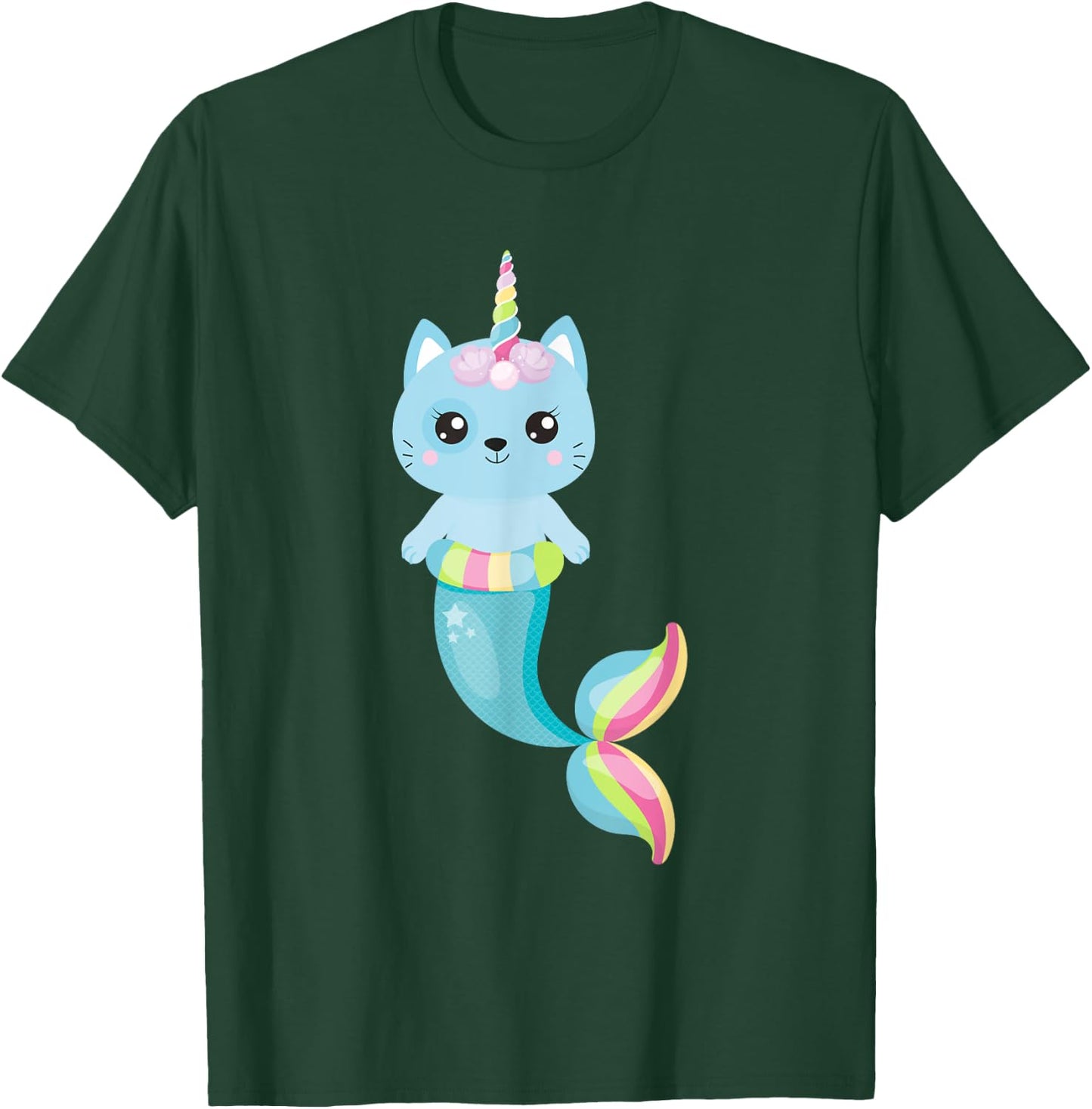 Summer Caticorn Unicorn T-Shirt - T-Shirt | Forest