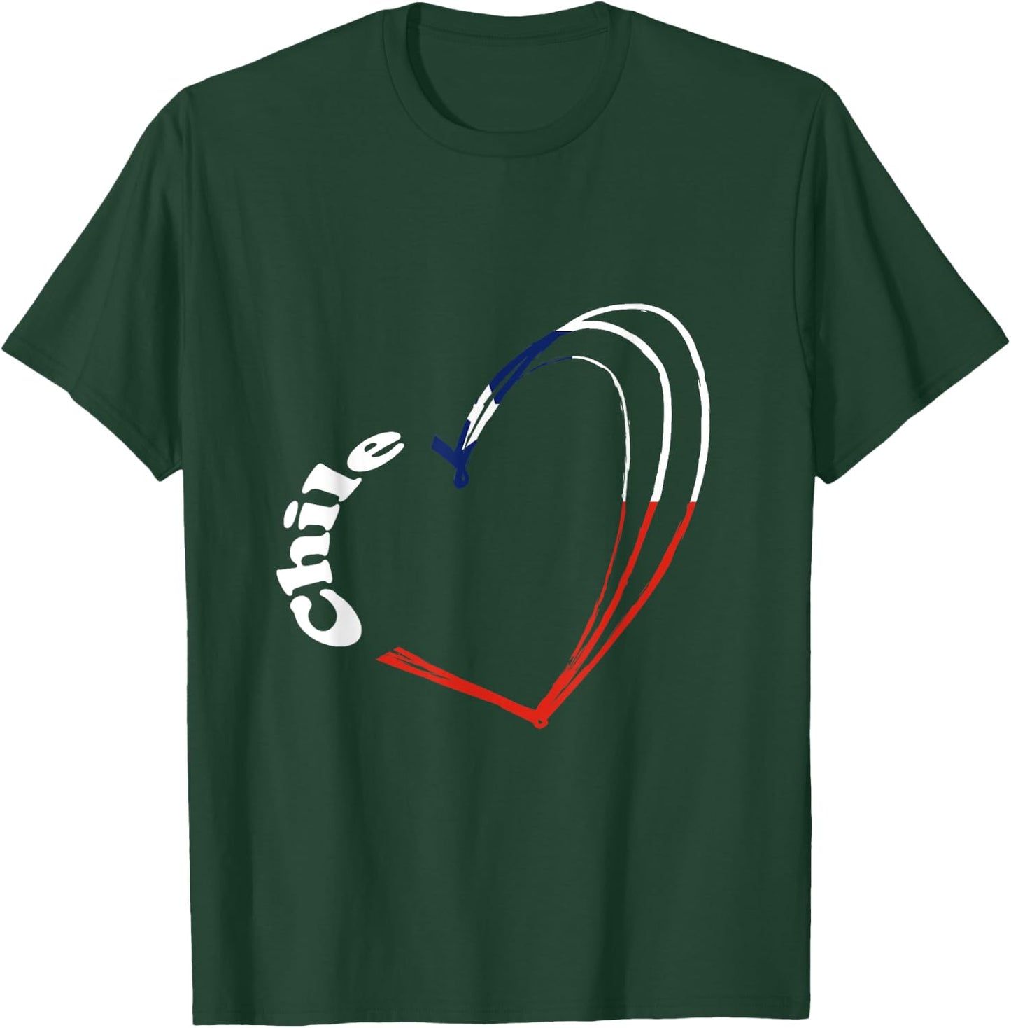 Chile Chilean Roots Chilean Pride Heart Chilean Flag T-Shirt - T-Shirt | Forest