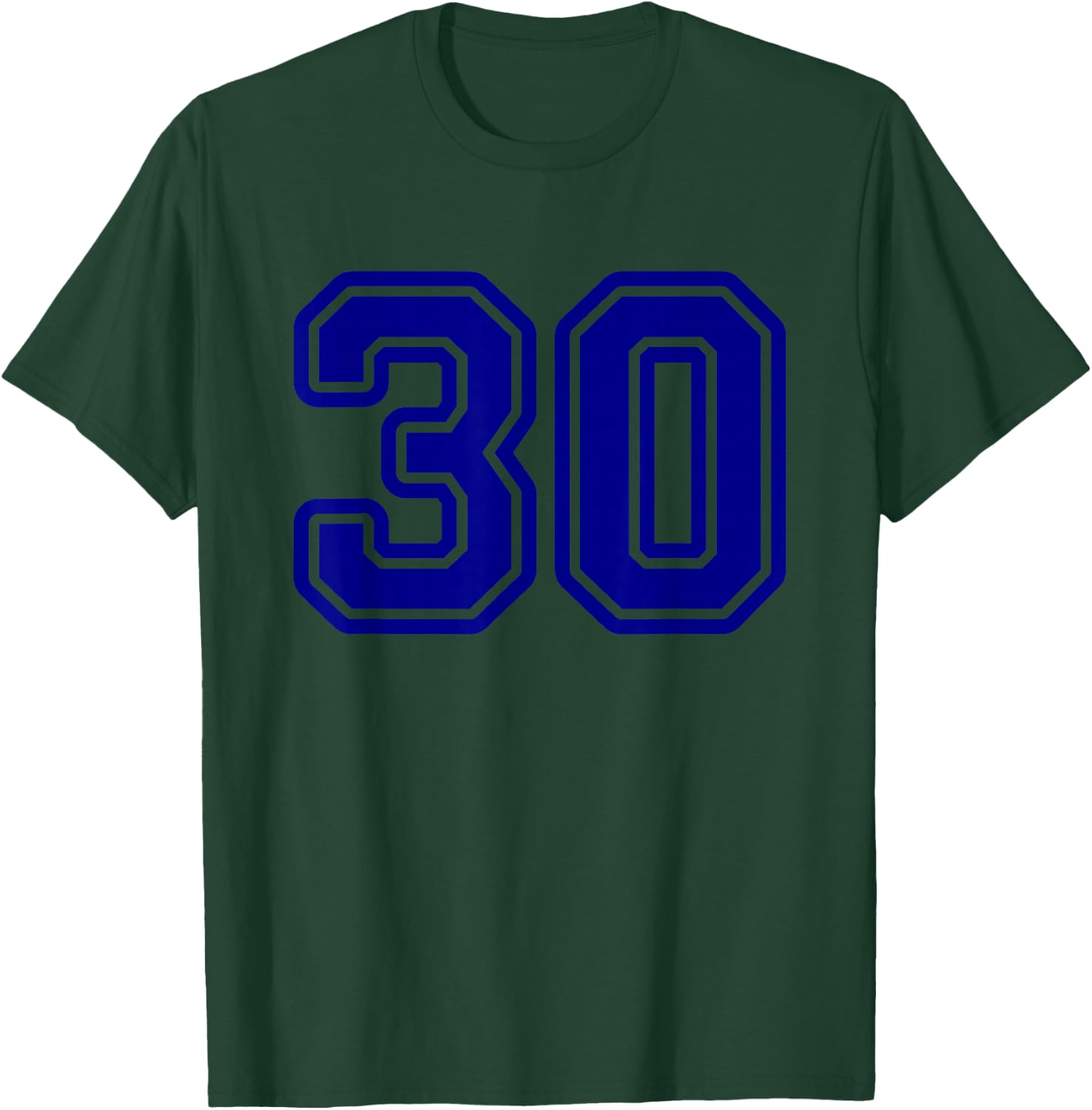 Number #30 Blue Favourite Number 30 T-Shirt - T-Shirt | Forest