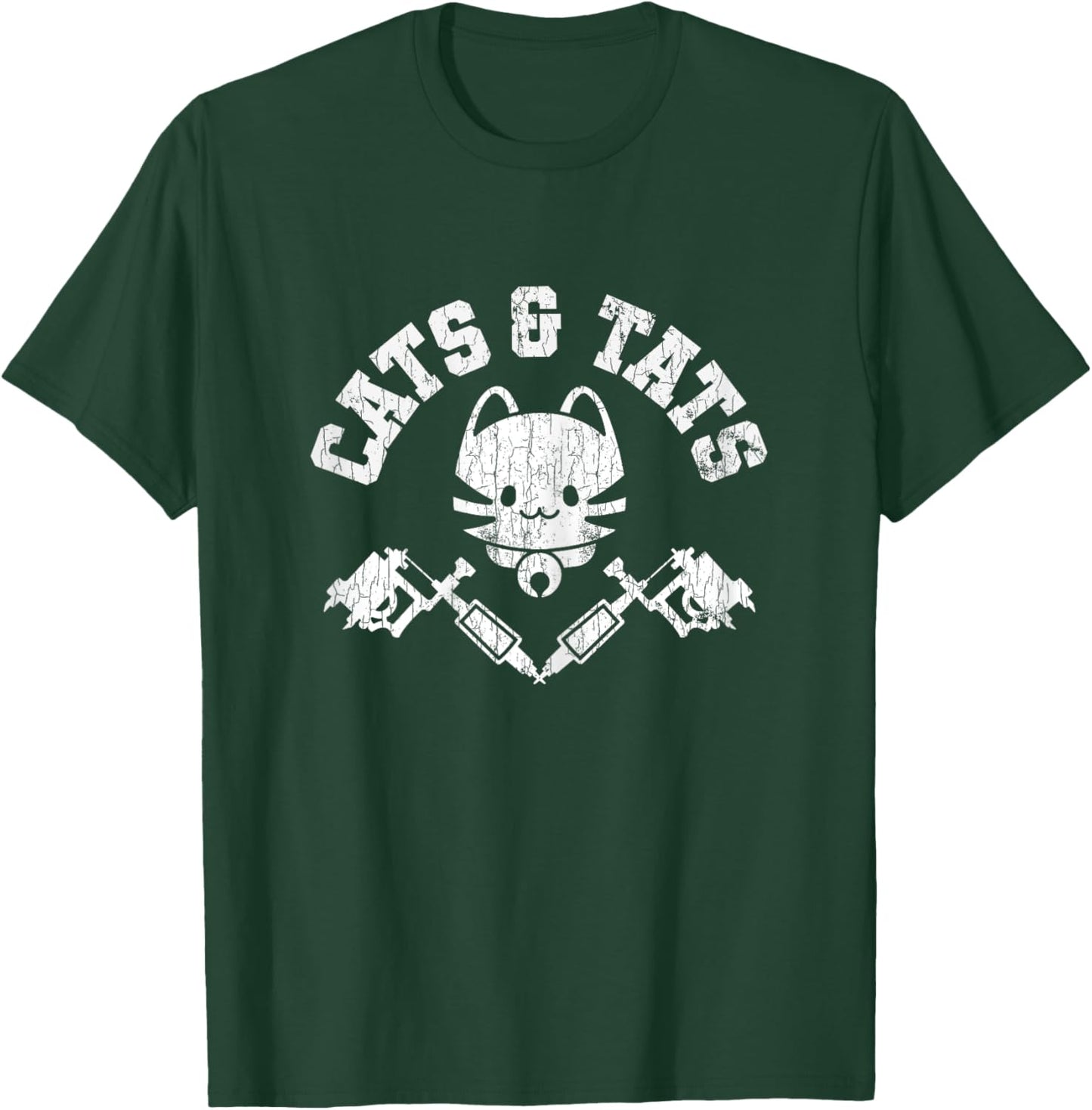 Funny Cats and Tats Gift Tattoo Ink Tattoo Artist Cats T-Shirt - T-Shirt | Forest