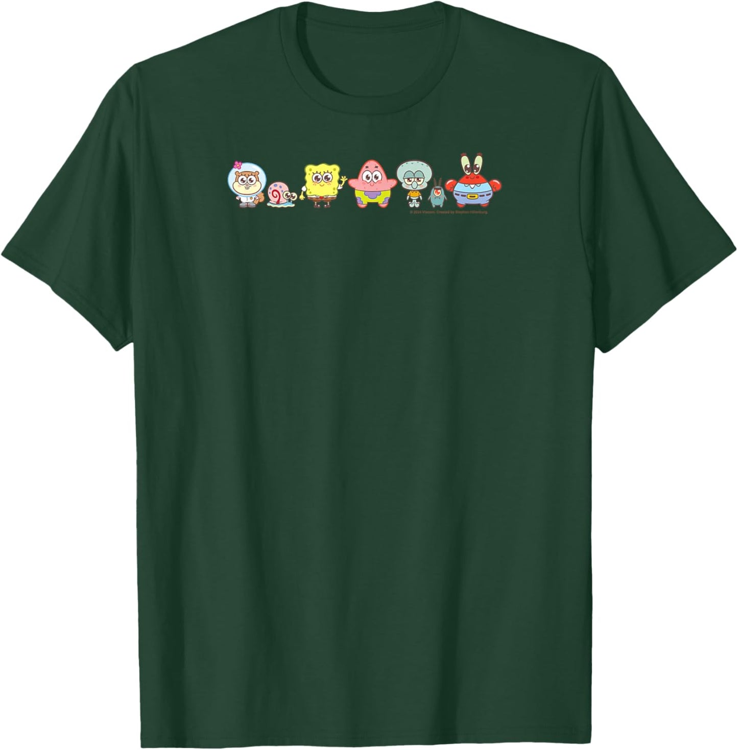 Spongebob Squarepants - Bikini Bottom Cute Characters T-Shirt - T-Shirt | Forest