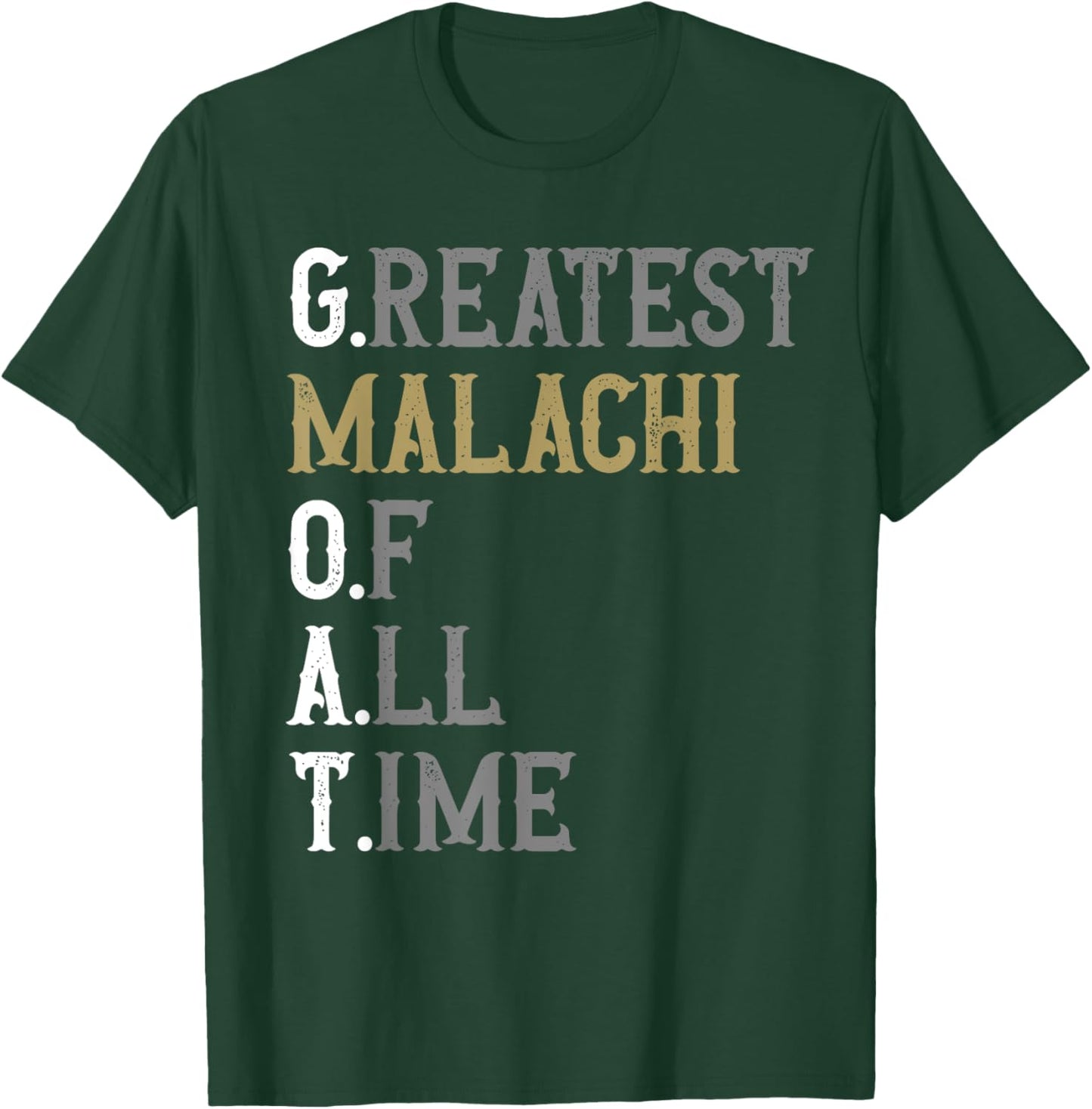 Greatest Malachi of all time | GOAT | Malachi T-Shirt - T-Shirt | Forest