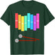 Music Xylophone Vintage Percussion Instrument Rainbow Colour T-Shirt - T-Shirt | Forest