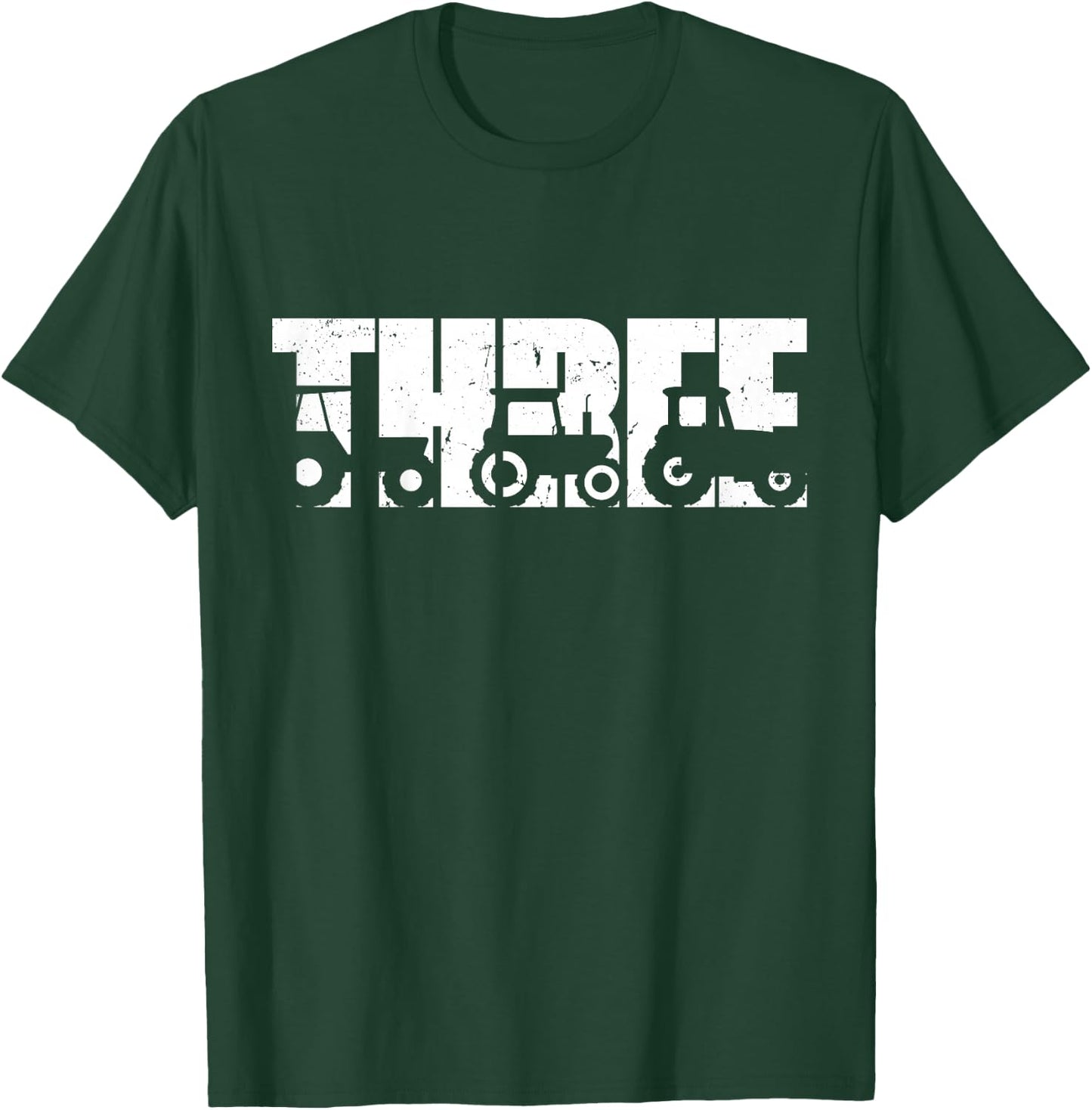 Kids 3 Year Old Shirt 3rd Birthday Tractor Farmer Boys Girls Kid T-Shirt - T-Shirt | Forest