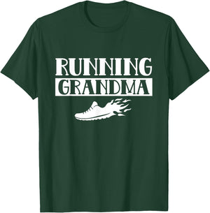 Running Grandma Jogging Running Runner Jogging Running Grandmother T-Shirt - T-Shirt | Forest