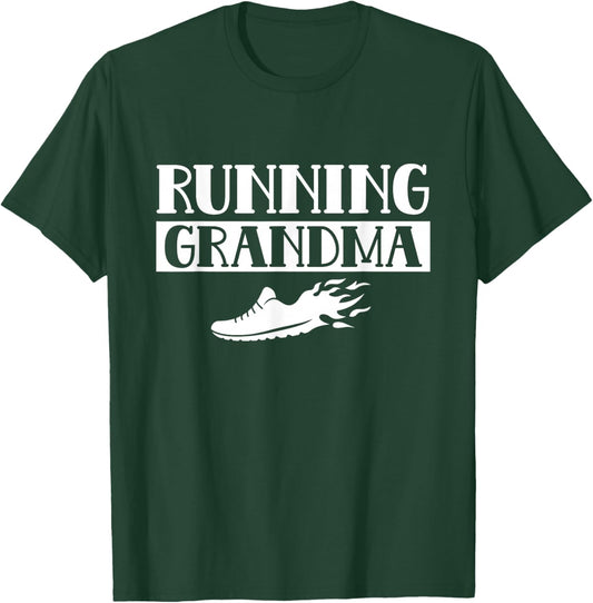 Running Grandma Jogging Running Runner Jogging Running Grandmother T-Shirt - T-Shirt | Forest
