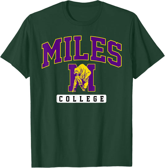 Miles College Arch Vintage Athletics Women T-Shirt - T-Shirt | Forest
