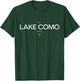 Lake Como Italy Retro Vintage T-Shirt - T-Shirt | Forest