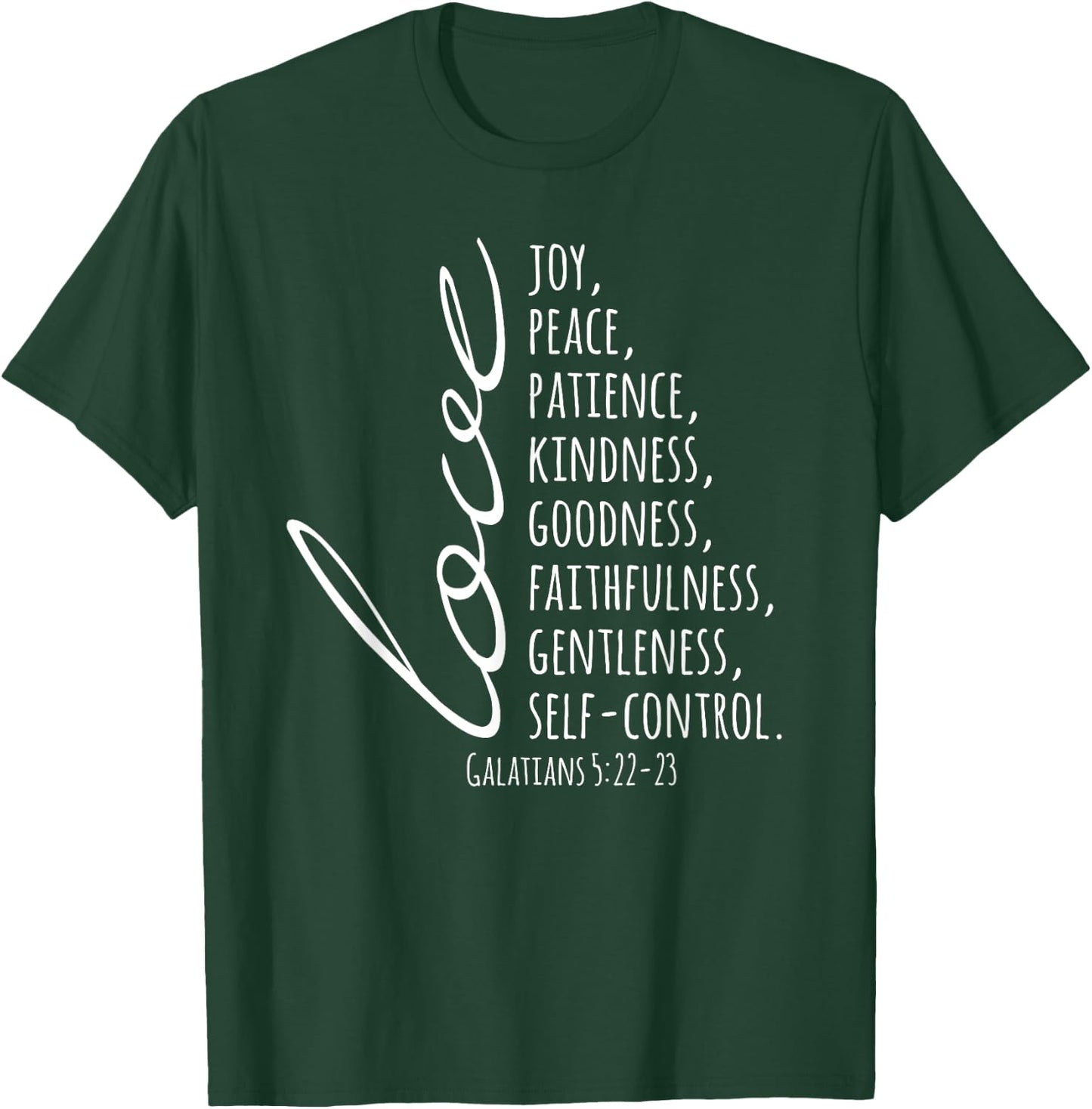 Inspiring Love Joy Peace Patience Christian Church Faith Pun T-Shirt - T-Shirt | Forest