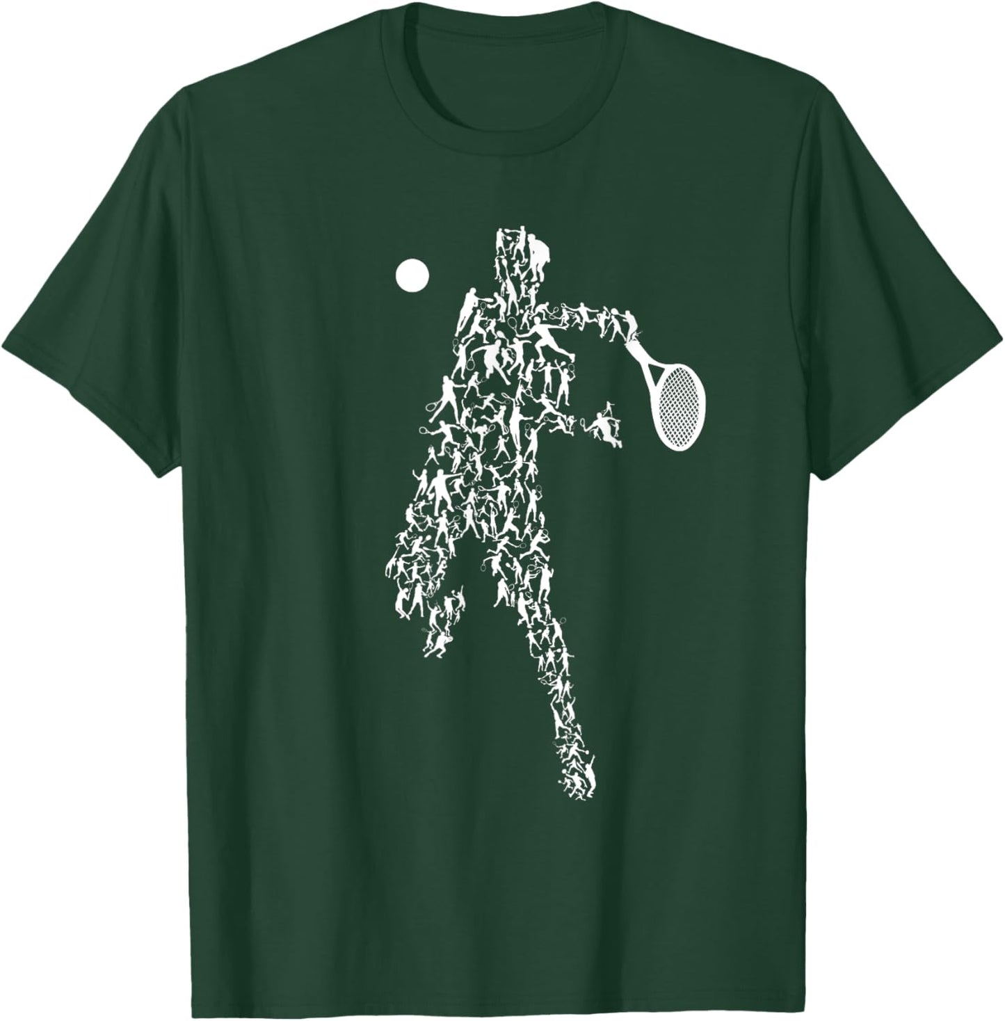 Tennis Positions Player Balls Funny Racket Game Outfit T-Shirt - T-Shirt | Forest