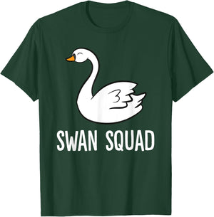 Swan Squad Funny Swan Bird T-Shirt - T-Shirt | Forest