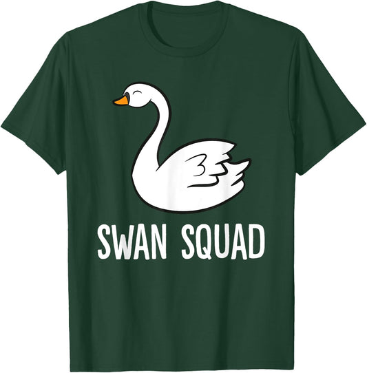 Swan Squad Funny Swan Bird T-Shirt - T-Shirt | Forest