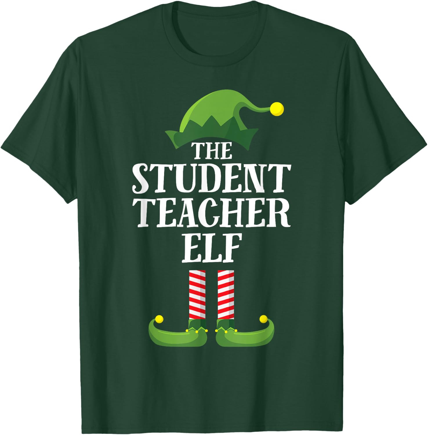 Student Teacher Elf Matching Family Group Christmas Party Women Kids T-Shirt - T-Shirt | Forest
