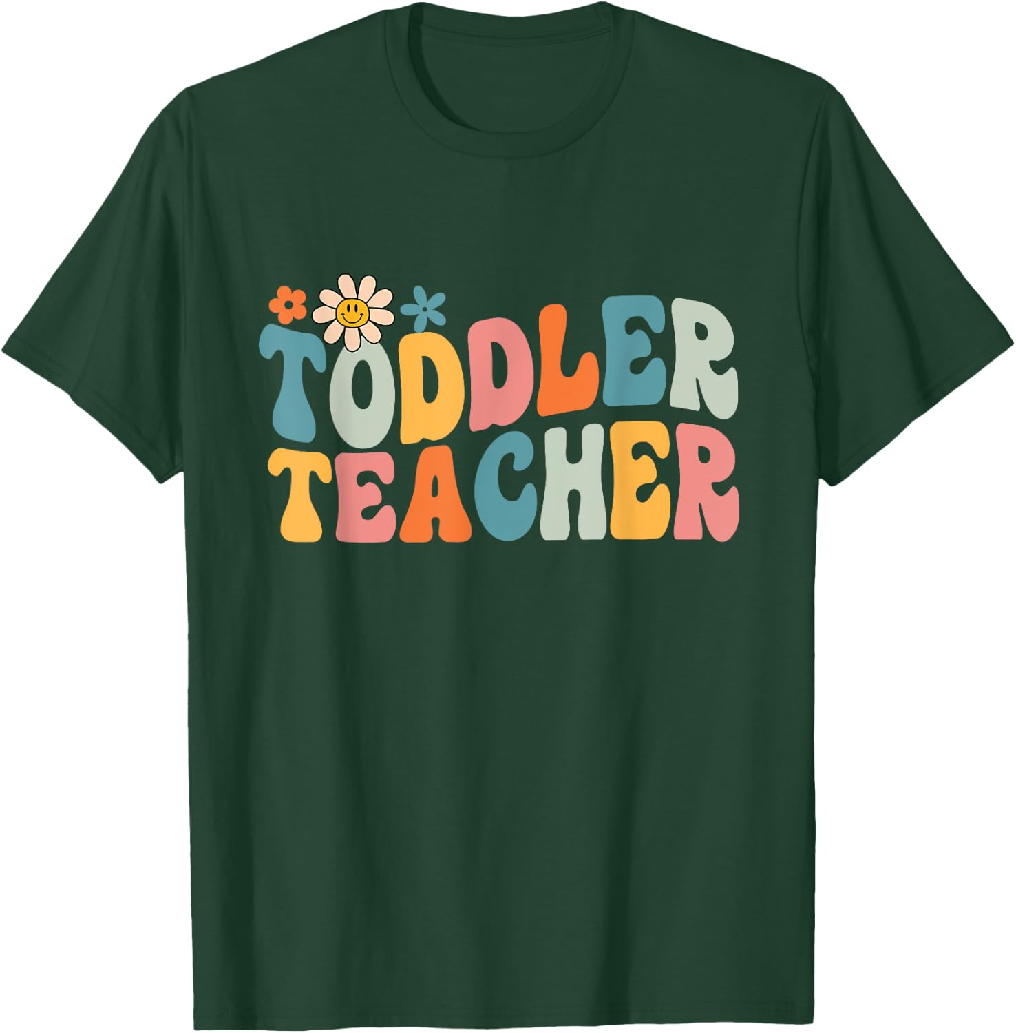 Groovy Toddler Teacher Appreciation Back To School Women Girls Kids T-Shirt - T-Shirt | Forest