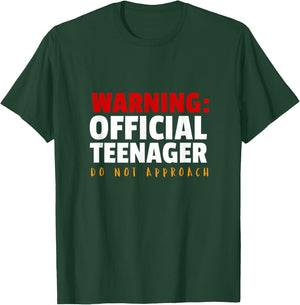 Official Teenager 13 Year Old Funny 13th Birthday Gift T-Shirt - T-Shirt | Forest