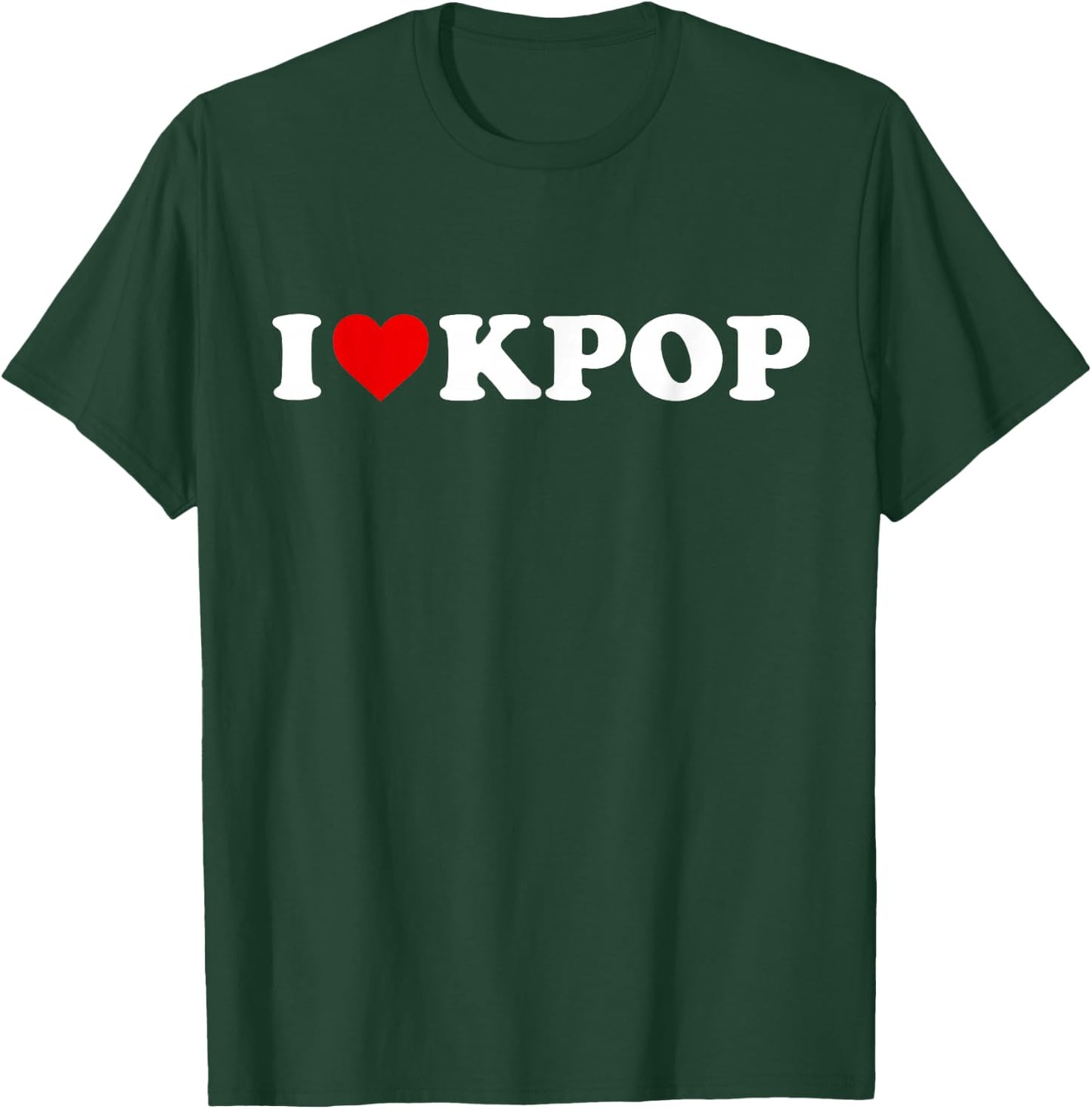 I Love Kpop - Heart K-pop T-Shirt - T-Shirt | Forest