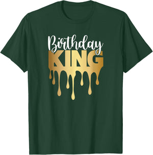 Boys Birthday Shirt Toddler Men Birthday King T-Shirt - T-Shirt | Forest