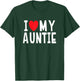 I Love My Auntie Heart Nephew Niece T-Shirt - T-Shirt | Forest