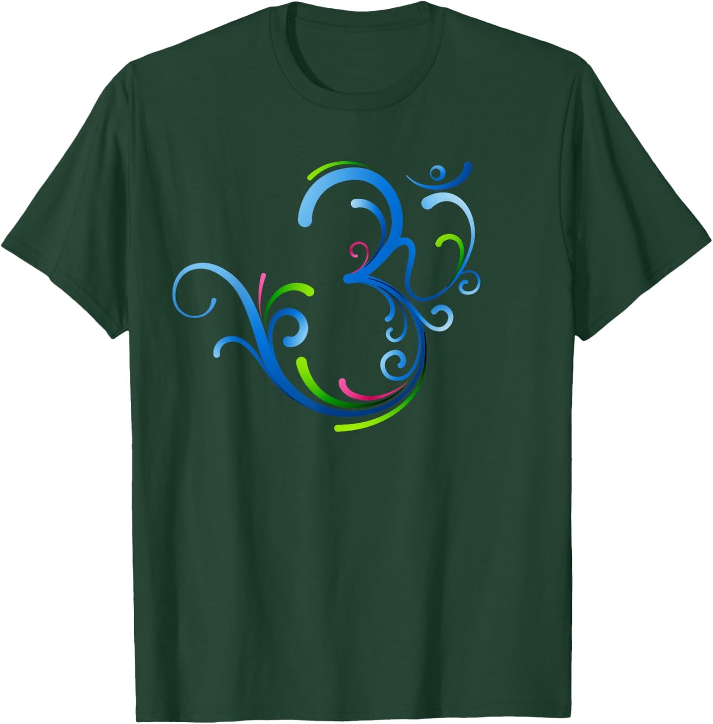 Om Shanti Peace Aum Dharma Yoga Hindu Buddhism Flower T-Shirt - T-Shirt | Forest