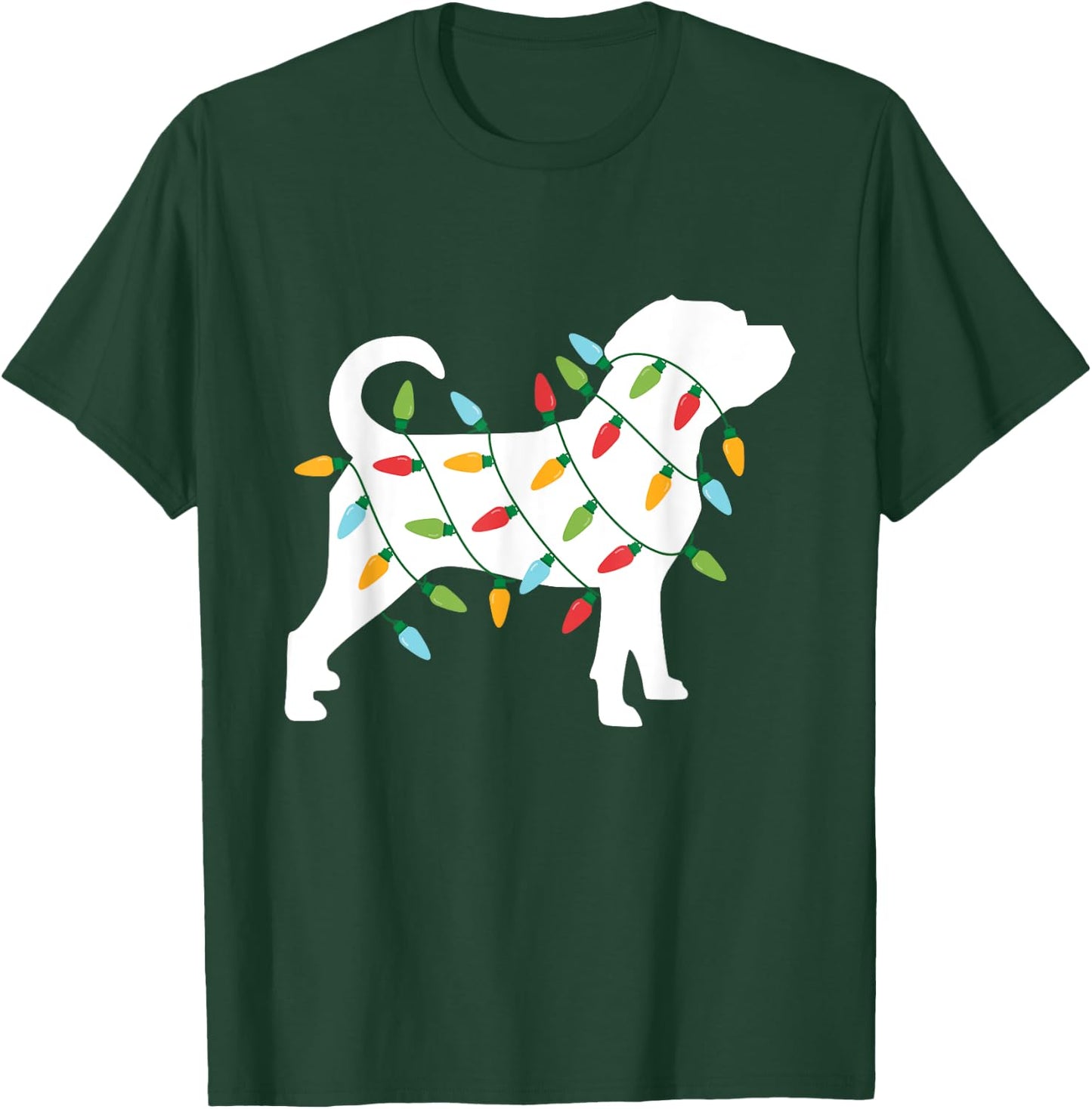 Christmas Lights Puggle T Shirt Cute Gifts for Dog Lovers Women Kids T-Shirt - T-Shirt | Forest