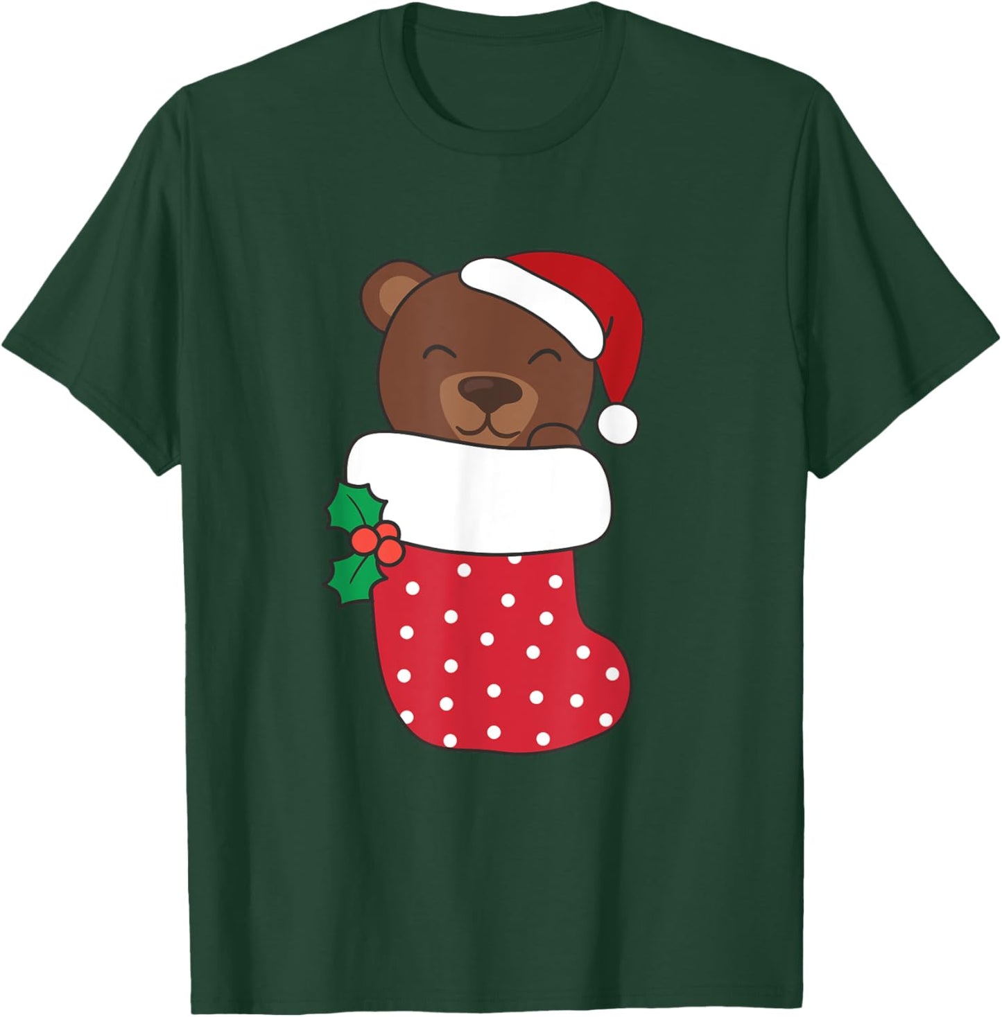 Cute Bears In Christmas Socks For Christmas Bear T-Shirt - T-Shirt | Forest