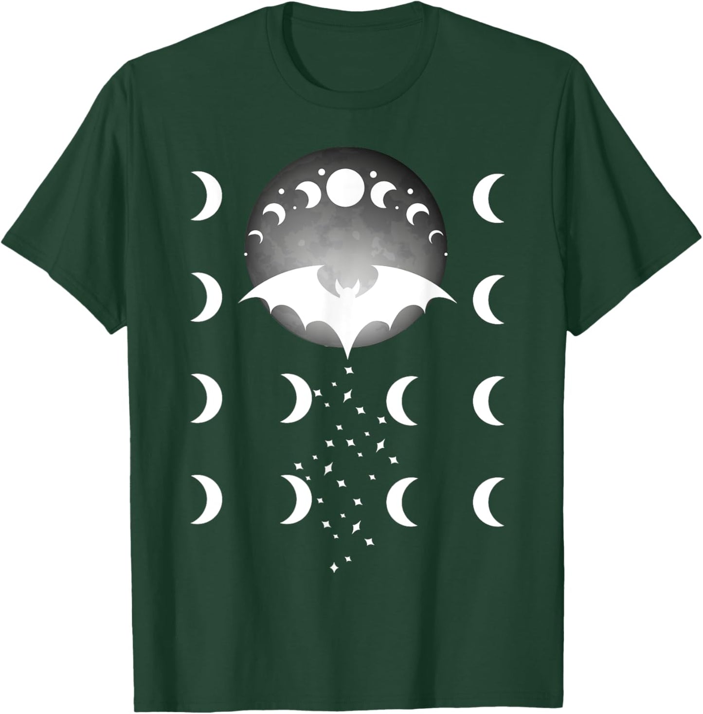 Mystical Bat Full Moon Magic Night Vampire Sorceress Gift T-Shirt - T-Shirt | Forest