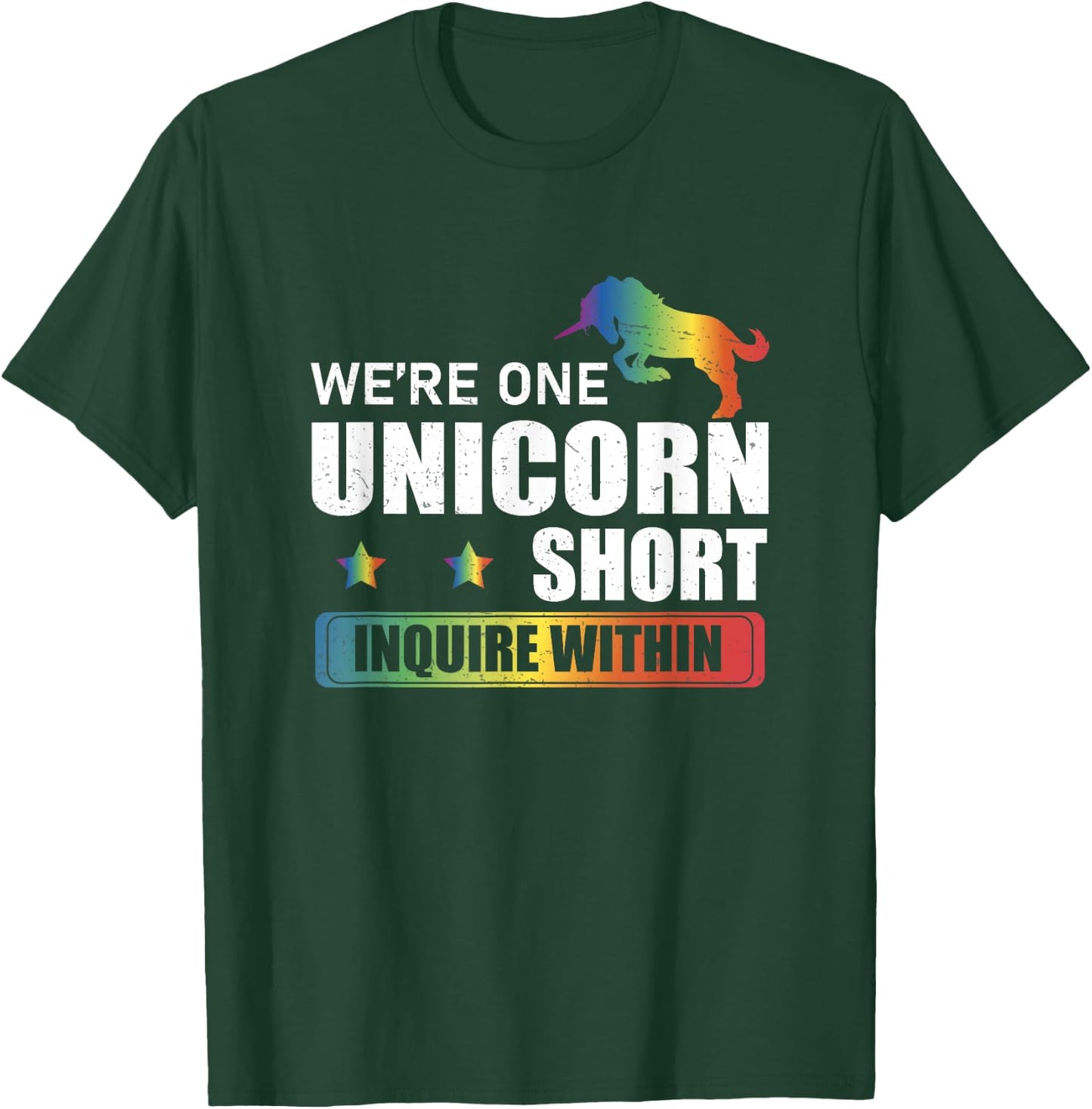 Inquire Within Funny Polyamory Unicorn Hunting A Poly Couple T-Shirt - T-Shirt | Forest