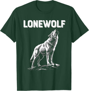 Alpha Lone Wolf Pack Member Wildlife Howling T-Shirt - T-Shirt | Forest