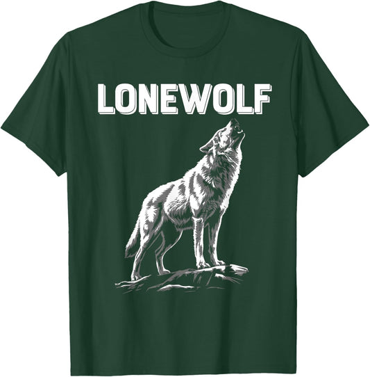 Alpha Lone Wolf Pack Member Wildlife Howling T-Shirt - T-Shirt | Forest