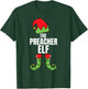 The Preacher Elf Matching Family Christmas Group Pajama T-Shirt - T-Shirt | Forest