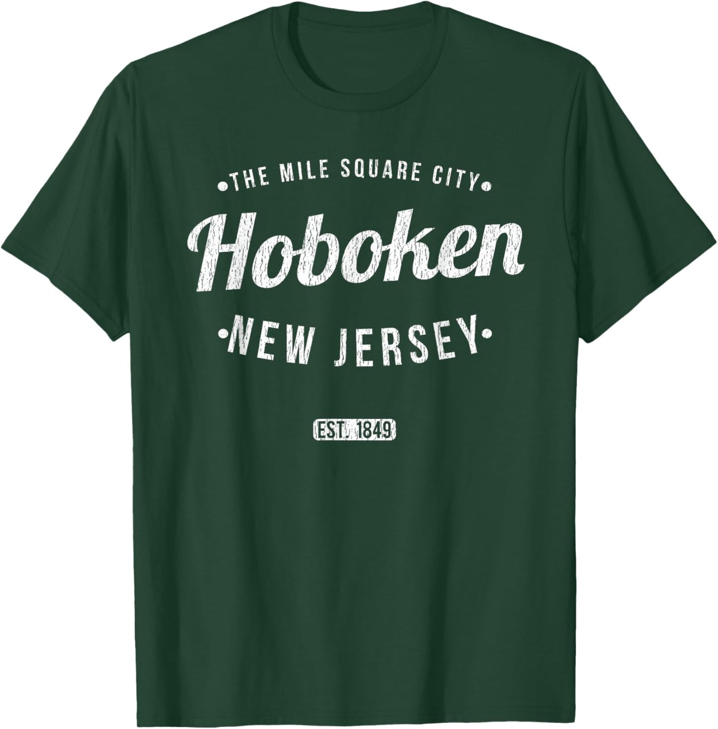 Hoboken New Jersey Vintage Travel Souvenir Hoboken T-Shirt - T-Shirt | Forest