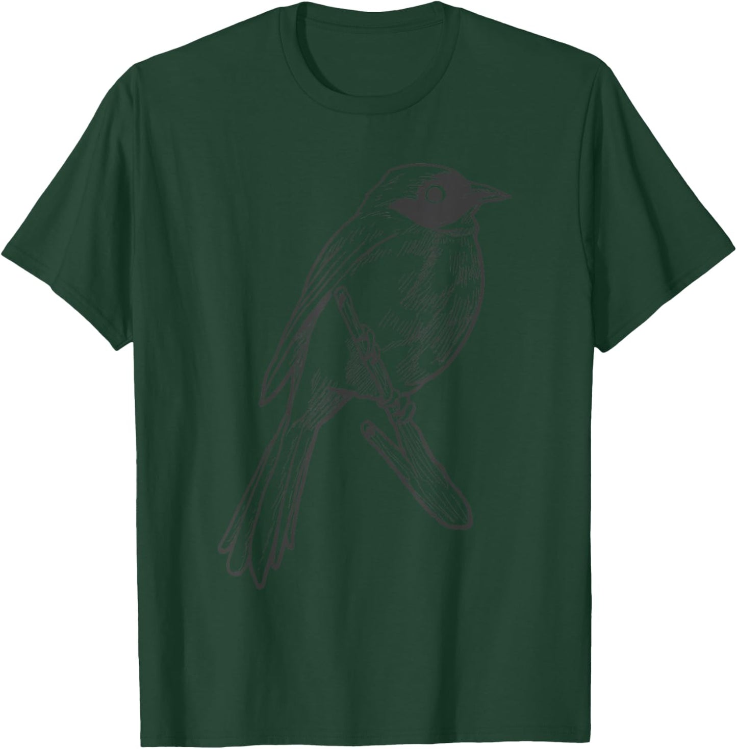 Vintage Birder Graphic Retro Chickadee Bird T-Shirt - T-Shirt | Forest