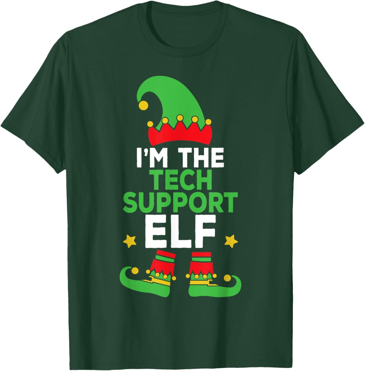 I'm The Tech Support Elf Family Holiday Matching Christmas T-Shirt - T-Shirt | Forest