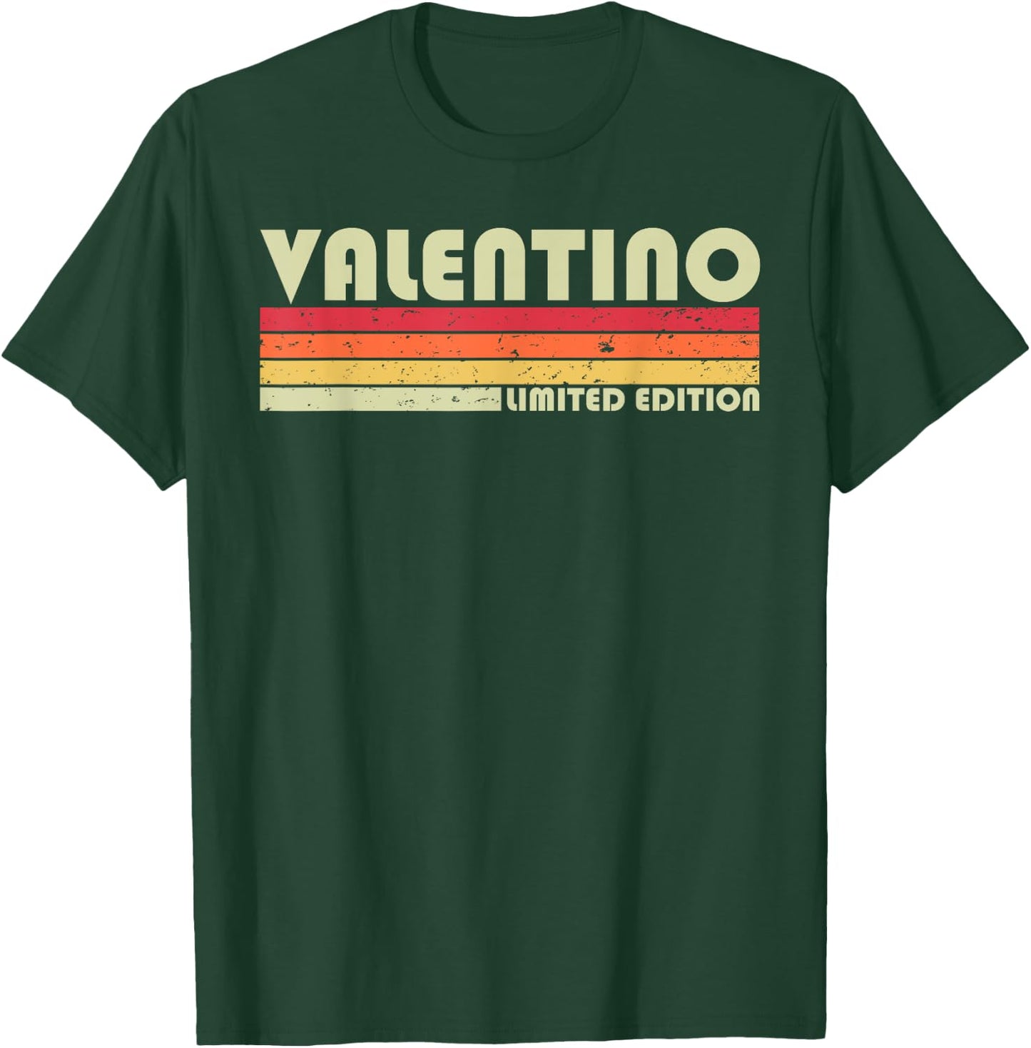 VALENTINO Name Personalized Funny Retro Vintage Birthday T-Shirt - T-Shirt | Forest