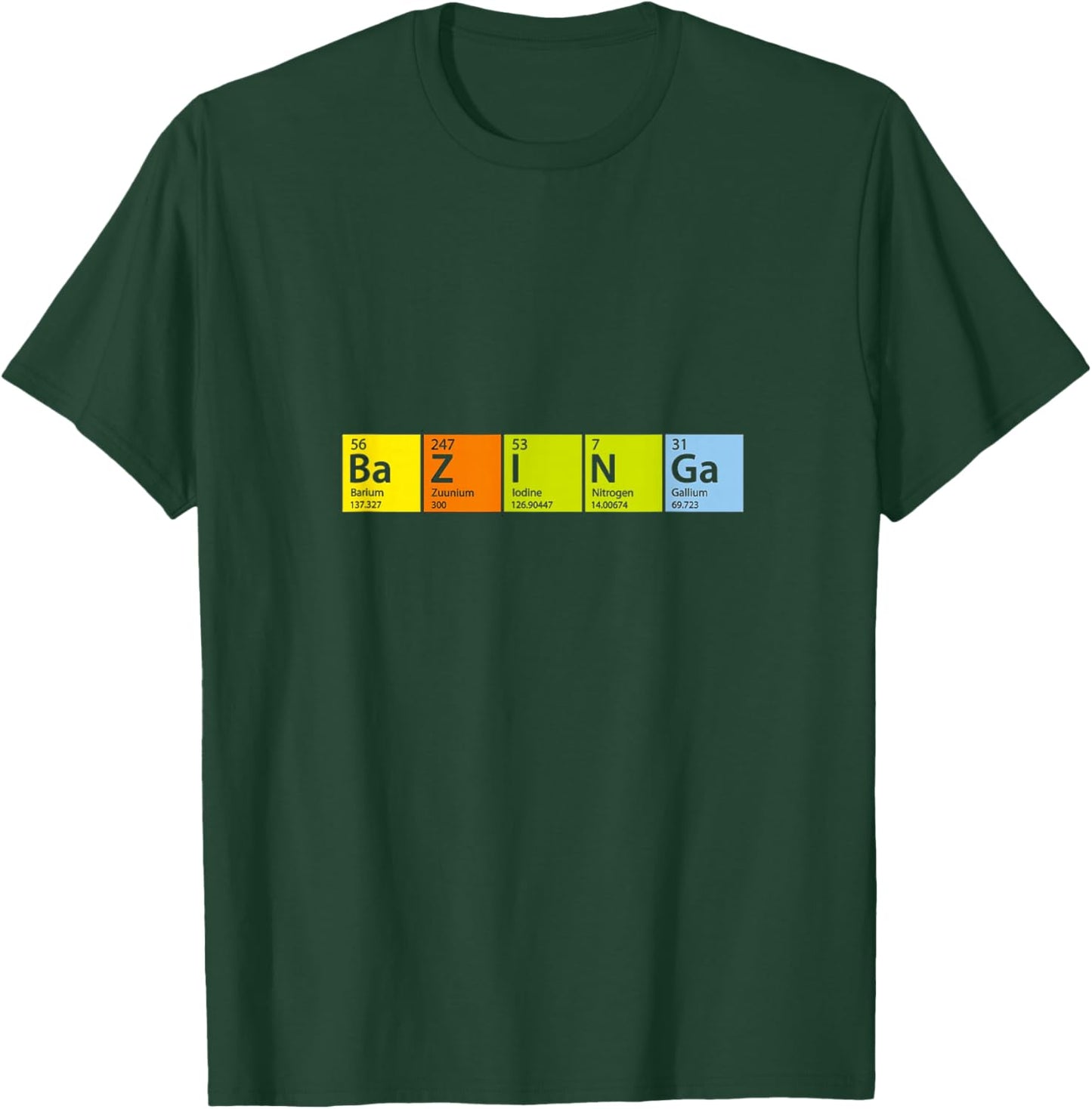 Bazinga Periodensystem Elemente Chemie Wissenschaft Lustiges Geschenk T-Shirt - T-Shirt | Forest