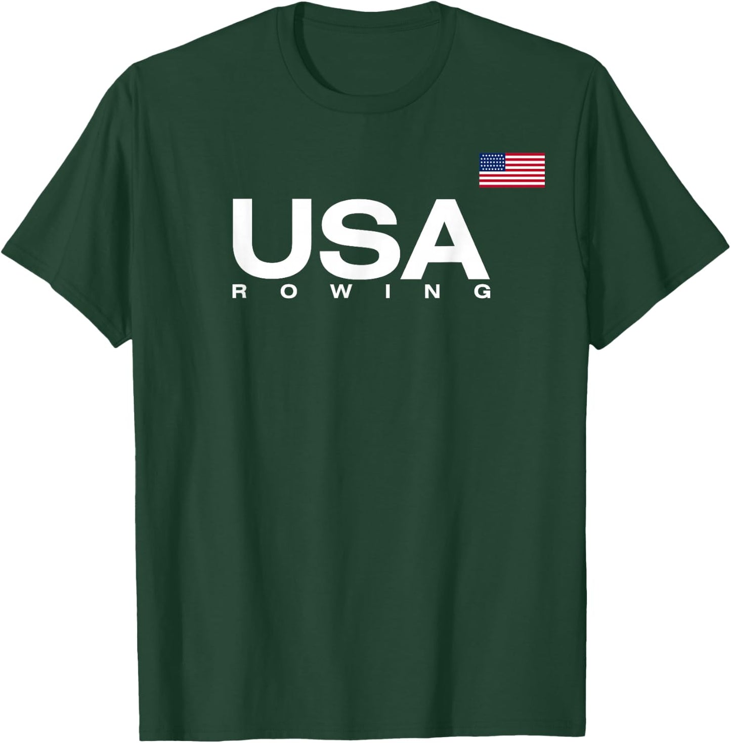 USA Rowing Flag T-Shirt - T-Shirt | Forest