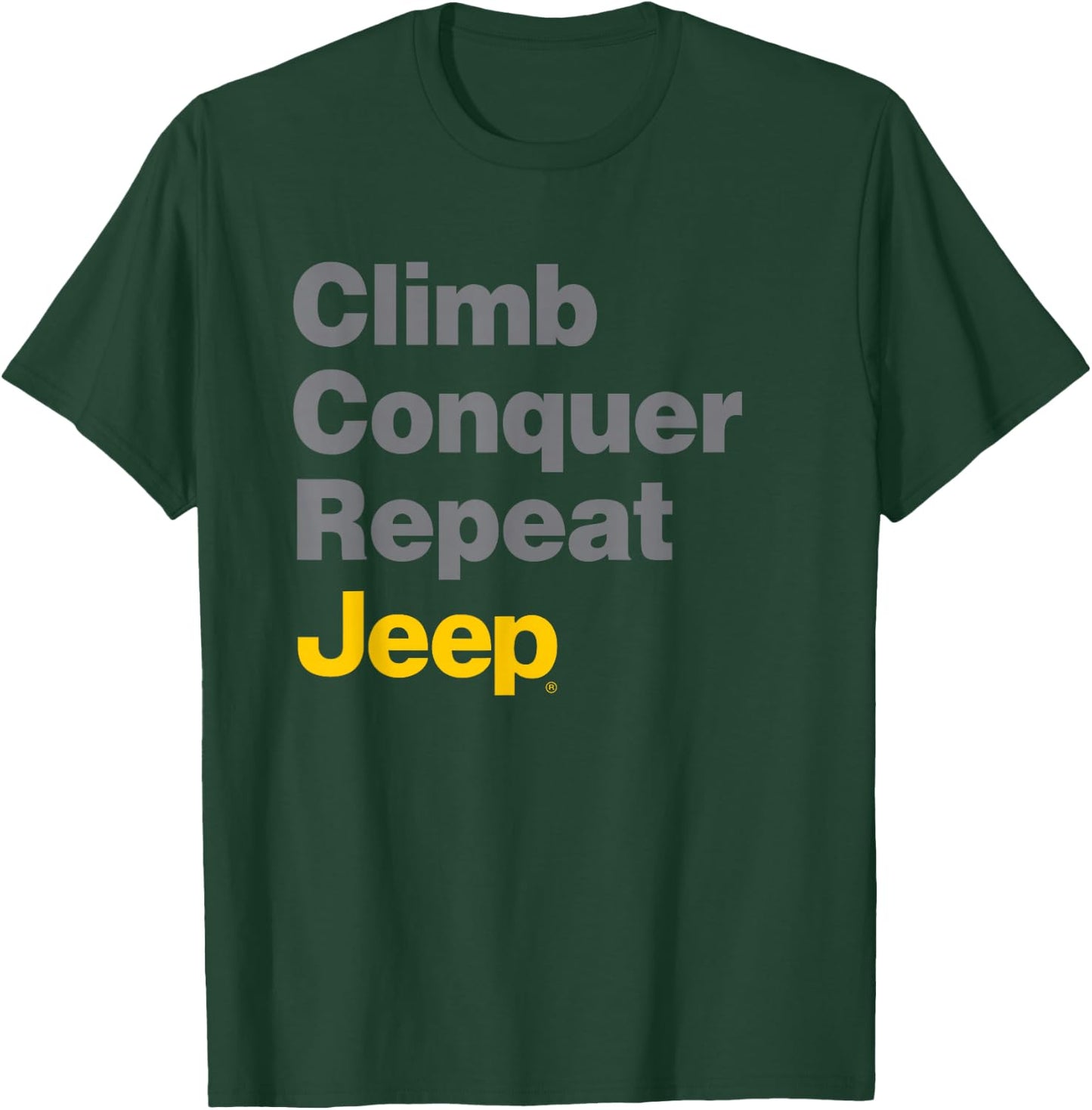 Jeep Climb Conquer Repeat T-Shirt - T-Shirt | Forest