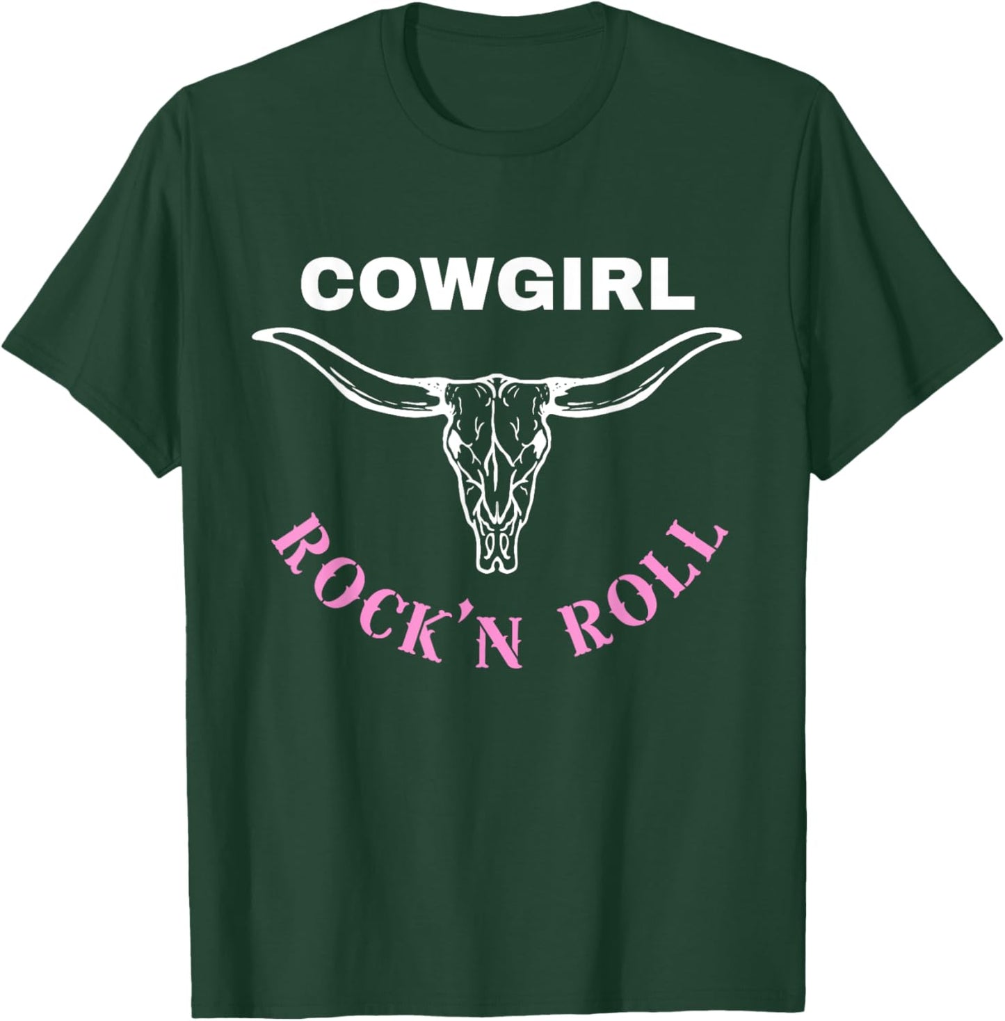 Cowgirl Rock'n Roll for Western Country Music Concert Lovers T-Shirt - T-Shirt | Forest