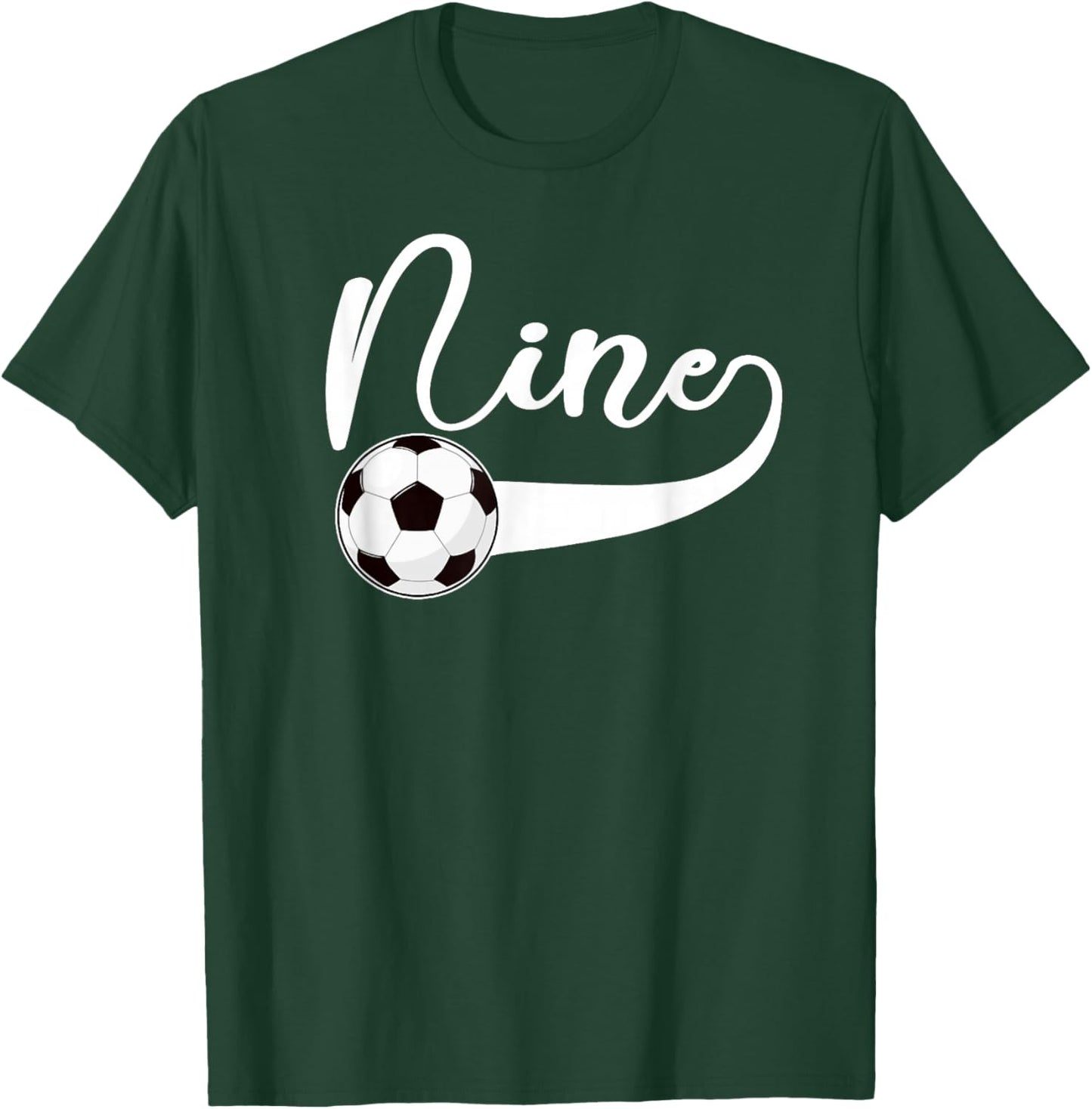 9th Birthday Party Soccer Boy 9 Year Old Soccer Player T-Shirt - T-Shirt | Forest