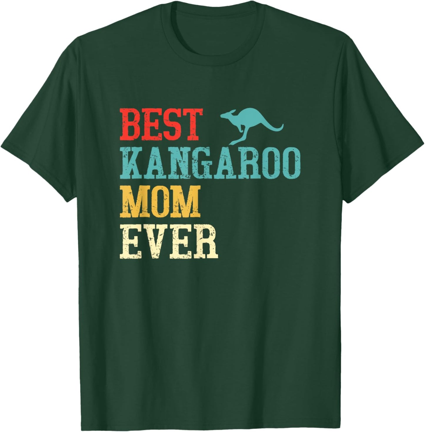 Kangaroo Mom Funny Women Girls Kids Kangaroo Animal T-Shirt - T-Shirt | Forest
