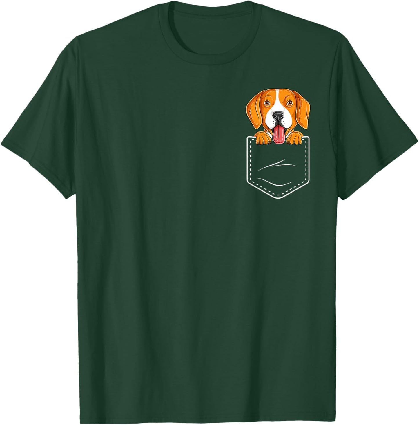Beagle Dog In The Pocket Funny Beagle Lovers Men Women Kids T-Shirt - T-Shirt | Forest
