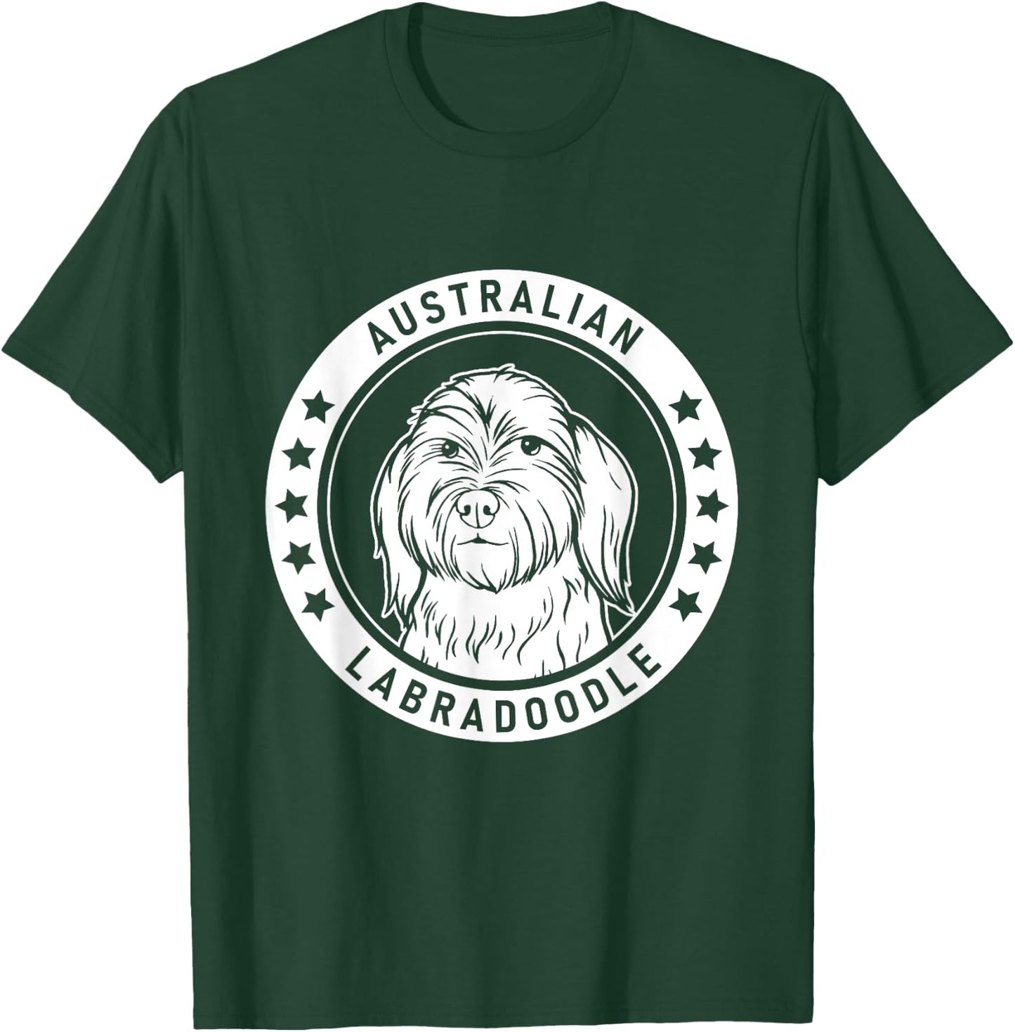 Australian Labradoodle Portrait T-Shirt - T-Shirt | Forest