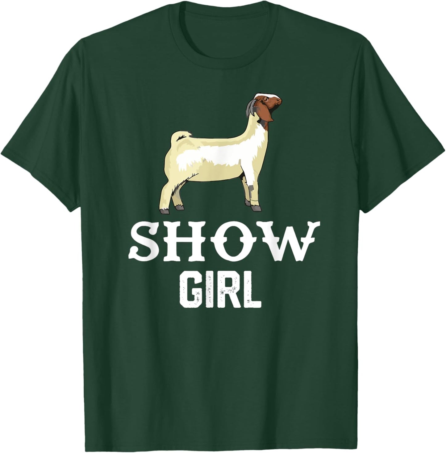 Show Boer Goat girl T-Shirt - T-Shirt | Forest