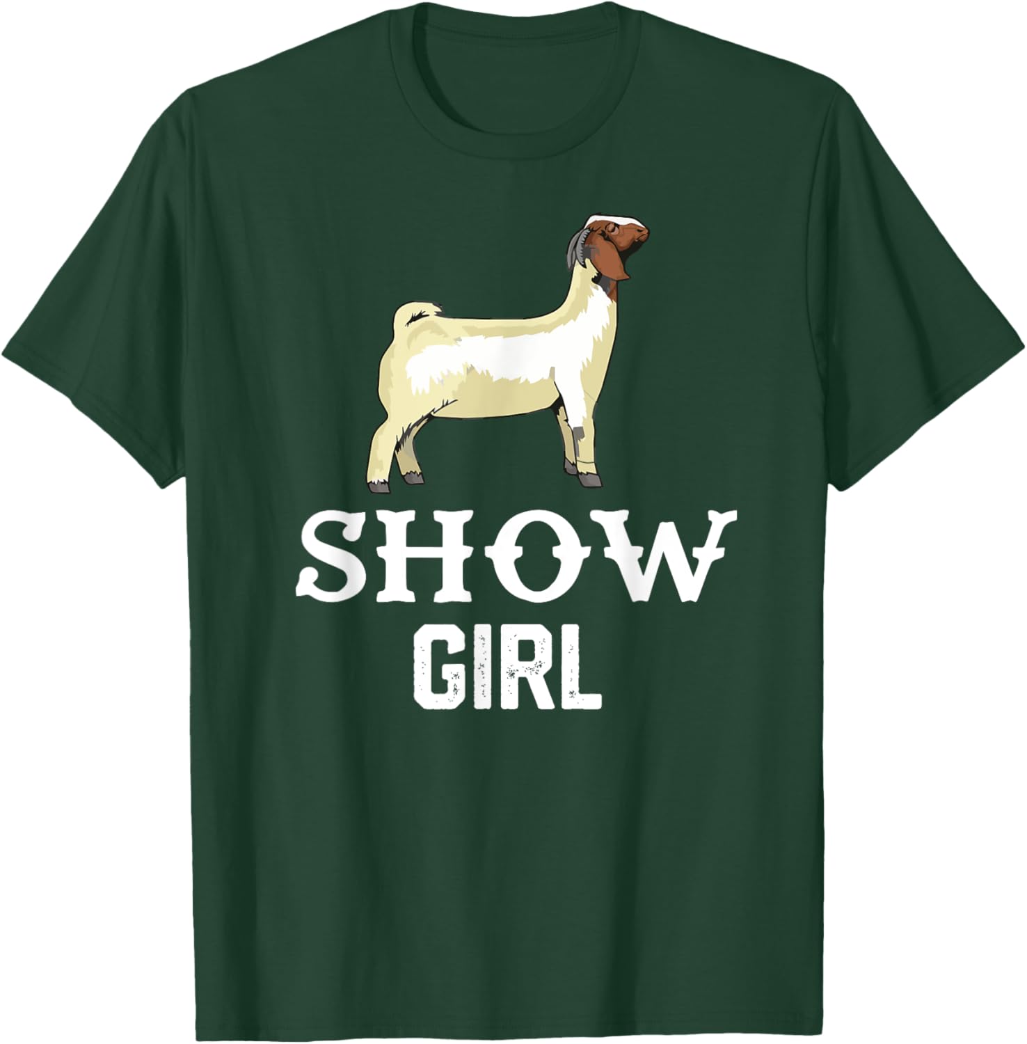 Show Boer Goat girl T-Shirt - T-Shirt | Forest